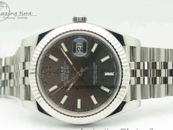 0201 DateJust 126334 SS REF 1:1 Best Edition Gray Dial Stick Markers On New Version Jubilee Bracelet A Bold 3477